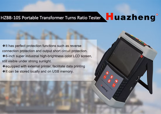 Hzbb-10A Three Phase Automatic Digital Handheld Power Transformer TTR Meter Turns Ratio Tester Price